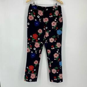 Women's Cynthia Rowley Floral Ankle Pants Size 6 Black